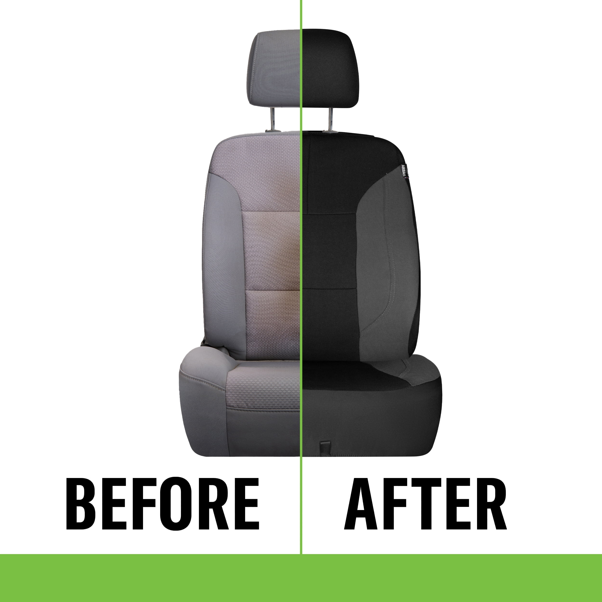 Genuine Dickies 2 Piece Repreve Universal Front Car Seat Covers - Black and Gray, 43163WDI
