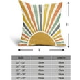 thumbnail image 4 of Sun Sunrise Pillow Covers 16X16 Inch Set of 2 Mustard Yellow Sunshine Sunset Boho Decorative Pillow Cases Colorful Rainbow Bohemian Cushion Case Retro Home Decor for Sofa Couch Porch Outdoor, 4 of 6