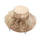 thumbnail image 2 of Flor Red Hilo Sombrero para el sol Playa Protector solar Sombrero para el sol Mujer Organza Sombrero de copa Wmkox8yii jkg5759, 2 of 2