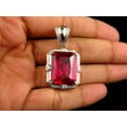 thumbnail image 5 of Men's 10K Yellow Gold Royal Created Ruby Gemstone Center Diamond Pendant 0.50ct., 5 of 7