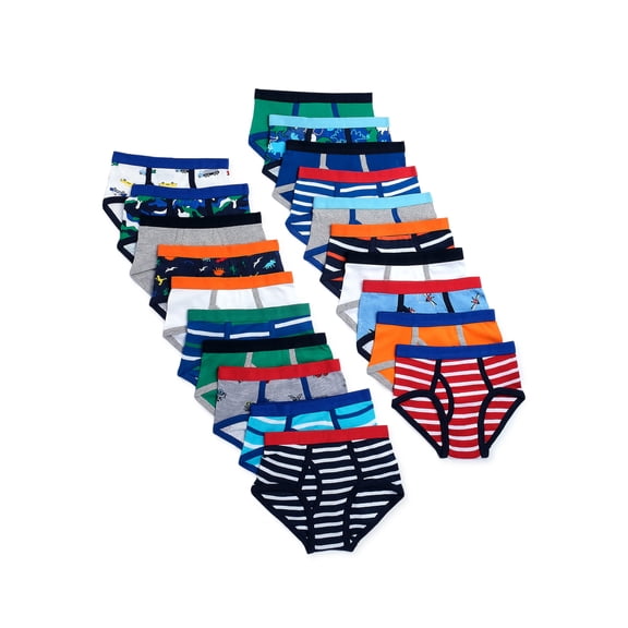 Wonder Nation Toddler Boy Briefs, 20-Pack, Sizes 2T-5T