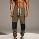 thumbnail image 1 of Pantalones largos para hombre, casuales, de moda, de color sólido, con cordón, cintura elástica y bolsillos., 1 of 8