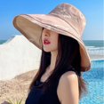 thumbnail image 2 of Chapeau de Soleil Papillon Réversible : Chapeau de Plage en Coton à Large Bord pour Femmes, 2 of 6