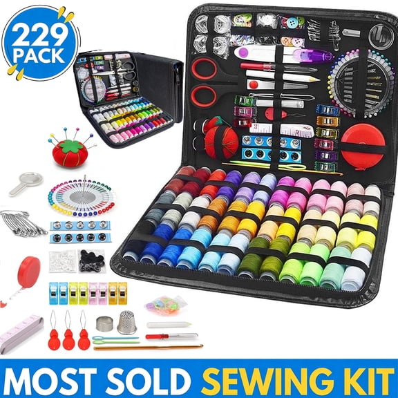 YMWVH Sewing Kit, All-in-One Sewing Accessories - Ideal for Beginners/Professionals, Travel, Home & DIY Projects(229-Piece)