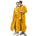 thumbnail image 2 of Gaexia Bath Robes For Women Extra Long Flannel Bathrobe for Cozy Nightgown with Deep Pockets Soft Fabric Elegant Kimono Style Home Wear, 2 of 5
