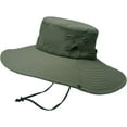 thumbnail image 4 of CoCopeaunts Wide Brim Bucket Hat for Men Sports Hiking Fishing Polyester Twill Chin Cord Breathable Holes Foldable Fisherman Hats, 4 of 8