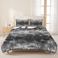 thumbnail image 3 of Quilts King Size Bedding Set, Vintage Abstract Lightweight Quilted Comforter, Minimalist Tie-dye Texture Art Black Soft Reversible Bedspread Coverlet with Pillow Covers for All Season, 96" x 106", 3 of 9