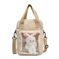 thumbnail image 1 of Bolso bandolera de pana Lindo bolso de hombro de conejo Kawai para fiestas navideñas (Caqui) Ehuebsd Para Estrenar, 1 of 9