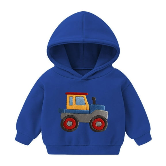 Toddler Kids Fall Winter Hooded Clothes Boys Girls Track Pullover Tops Long Sleeve Sweatshirt Hoodies Sweatshirt for Girl Hoodies Blue 2Y