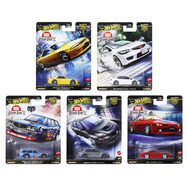 Hot Wheels Premium Car Culture 2025 Ronin Run II, juego de 5
