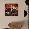 thumbnail image 4 of 16 Inch Wall Clock Battery Operated Square Clock Decorative for Office, Kitchen, Outdoor, Living Room，3D Car Vintage Illustration, 4 of 4