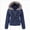 A2-Blue, variant on 11-12 Years Big Girls Faux Fur Hooded Zip Up Sweatshirt Long Sleeve Graphic Pullover Outerwear with Pockets