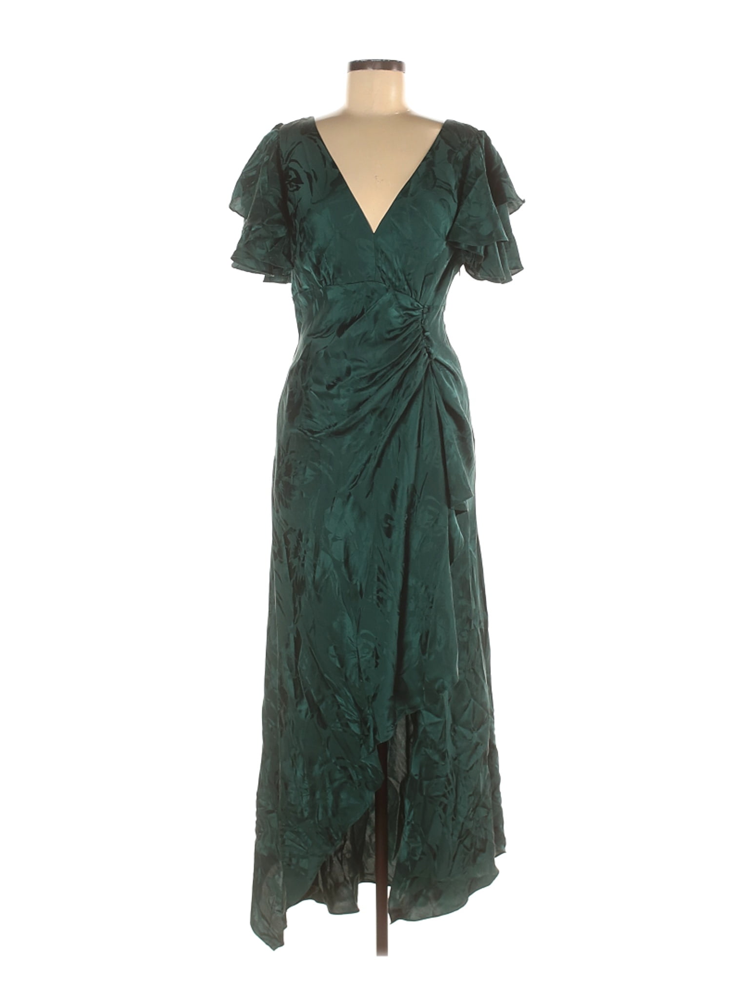 Tanya taylor green silk clementine dress Clearance