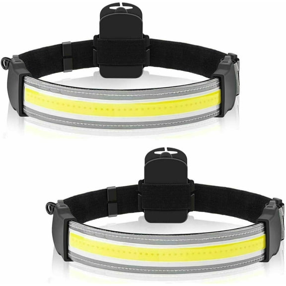 2 Pack Headlamp Flashlight 2000 Lumens LED 220° Wide Beam Headlamp Lightweight