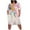Multicolor, variant on Quinlirra Women's casual Dresses With Sleeves Women's Oversized Printed Loose Casual Short Sleeved V-neck Knee Length Dress