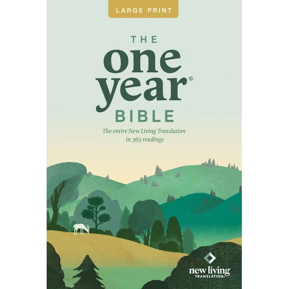 One Year Premium Slimline Bible-NLT-Large Print 10th Anniversary, (Paperback)