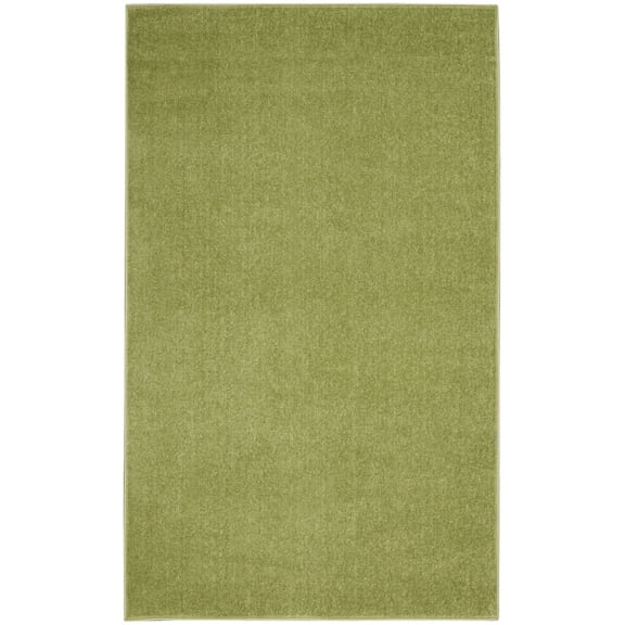 3' X 5' Green Non Skid Indoor Outdoor Area Rug - 6' x 7'