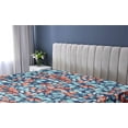 thumbnail image 5 of Ambesonne Butterfly Pattern Fitted Sheet, Dreamy Wings Art, King Size, Burnt Sienna Pale Blue, 5 of 5