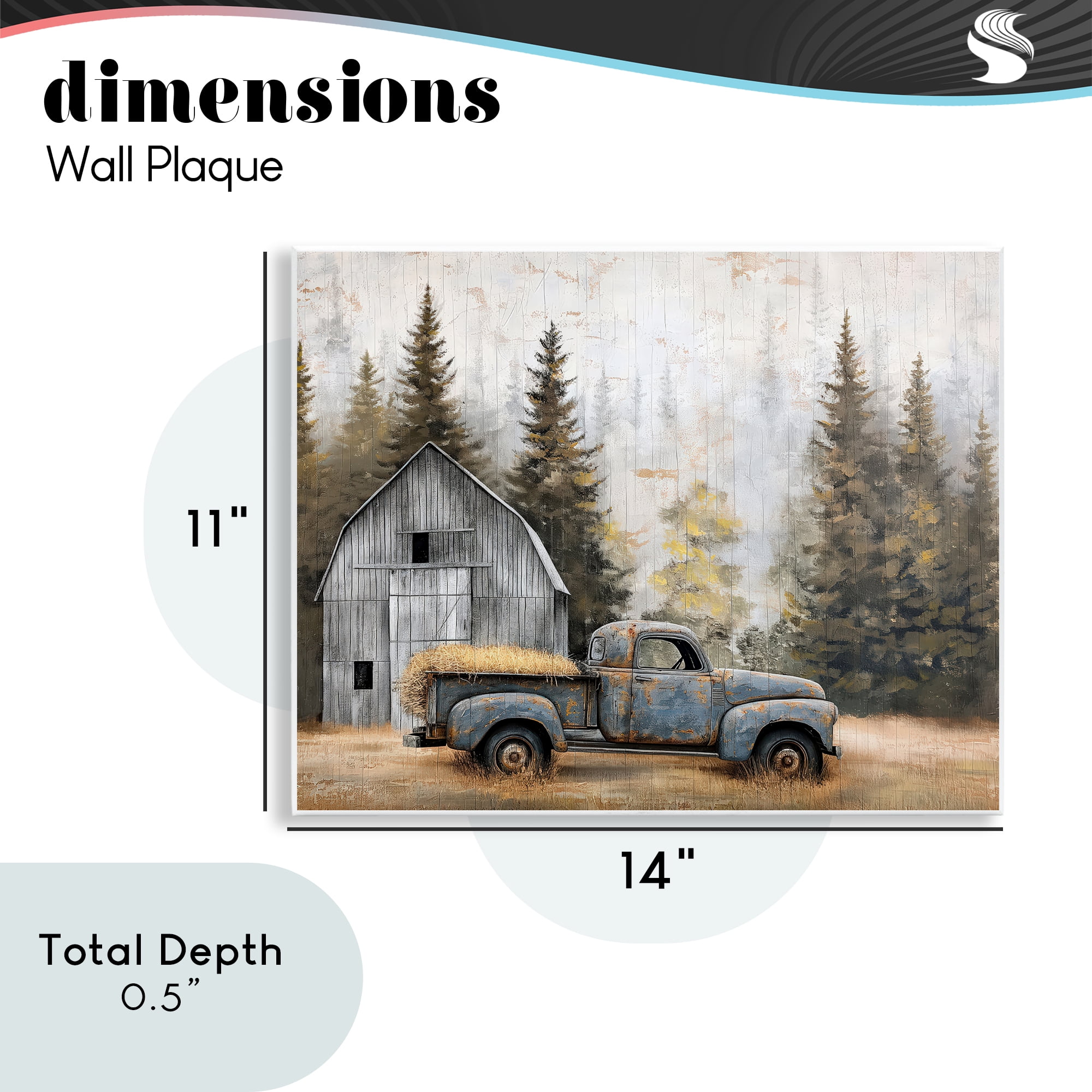 Stupell Industries Autumn Barn & Pine Forest Wall Plaque Art, design by Imagine It Images