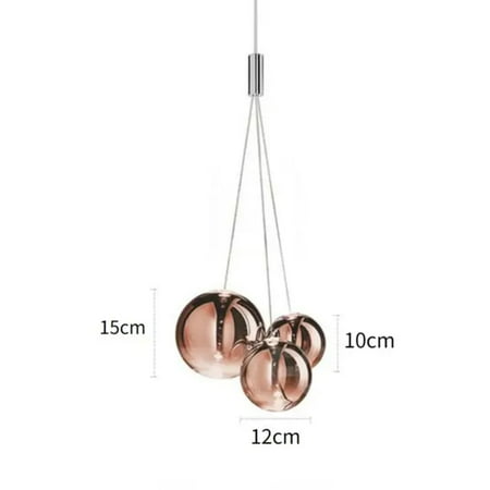 

LIJIFSN Modern Post-Chrome LED Glass Ball Chandeliers Pendant Lights for Dining Room Kitchen Shop or Restaurant - Island Lamp Lighting Suspension.