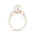thumbnail image 2 of ANGARA South Sea Cultured Pearl Ring with Cluster Diamonds in 14K Rose Gold for Women | June Birthstone, Birthday, Anniversary, Jewelry Gift for Women | Pearl Ring, 2 of 8