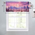 thumbnail image 4 of Cactus Rod Pocket Thermal Insulated Curtain Valance Tropical Plants Desert Fantasy Purple Sky Window Treatment Valance Curtains for Bathroom 54 by 18 in, 1 Panel, 4 of 6