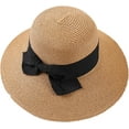 thumbnail image 3 of CoCopeaunts Straw Bucket Hat for Women Bowknot Decorate Belt Spring Summer Wide Brim Outdoor Beach Sweet Girls Basin Hat, 3 of 8