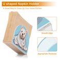 thumbnail image 4 of Dog Bath Towel Napkin Holder for Table Clear Napkin Stand Paper Holder Acrylic Organizer Dispenser Napkins for Dinner Kitchen Restaurant Room, 4 of 8