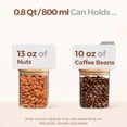 thumbnail image 3 of Juego de frascos de almacenamiento de alimentos de vidrio ComSaf de 0.8 Qt con cierre hermético, set de 6, 3 of 9