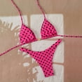 thumbnail image 6 of Women's 2 Piece Leopard Print Bikini Sets Halter String Triangle Swimsuit Bathing Suits (Pink,S), 6 of 7
