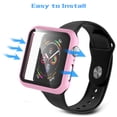 thumbnail image 3 of For Apple Watch Series 3 / 4 / 5 / 6 / SE Case, Njjex [1-Pack] Ultra Slim Thin Bumper Full Coverage Matte Hard Cover for iWatch Series SE 6 5 4 3 2 38 40 42 44mm -Pink, 3 of 7