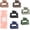 multi-6, variant on Durable Stylish Plastic Square Claw Clips Set, 2" Matte Rectangle Hair Clips - 6 Count (Multi Color)