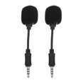thumbnail image 1 of 2 Pcs Microphone en Ligne Réduction de Bruit Omnidirectionnel TRS Enregistrement Micro, 1 of 7