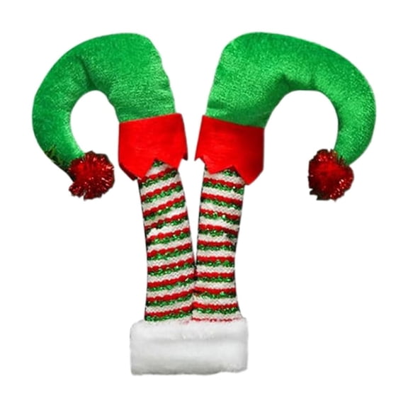 Zzxfth Christmas Elf Legs For Christmas Tree Decorations,Christmas Tree Decor Stuffed Elf Leg Xmas Tree Topper Christmas Ornaments For Indoor Outdoor Xmas Holiday Party Home Decor