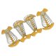 thumbnail image 3 of 4pcs Fishbone Tent Nails Aluminum Alloy Stainless Steel Extended Plank Floor Canopy Stakes with Spring Gold, 3 of 5