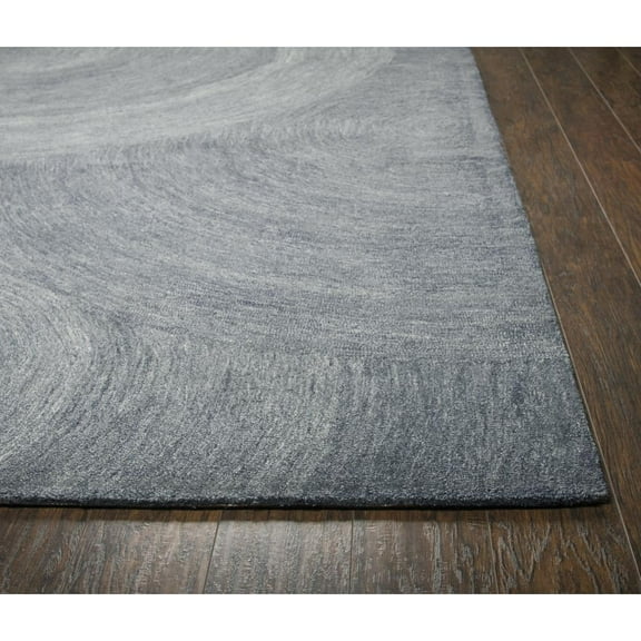 Alora Decor London 5' x 8' Swirl Gray/Gray/Rust/Blue Hand-Tufted Area Rug