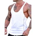thumbnail image 1 of FAROOT Men's Workout Tank Tops Contrast Color Muscle Shirt Training Bodybuilding Fitness Gym Tops, 1 of 5