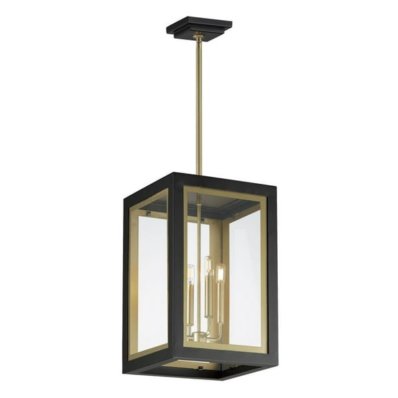 30058CLBKGLD-Maxim Lighting-Neoclass - 4 Light Outdoor Pendant-20 Inches Tall and 12 Inches Wide-Black/Gold Finish