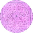 thumbnail image 1 of Ahgly Company Indoor Round Abstract Purple Modern Area Rugs, 8' Round, 1 of 4