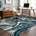 thumbnail image 4 of FairOnly 8'x10'Modern Non Slip Machine Washable Large Area Rug With Abstract Pattern Stain Resisntat Foldable Rug for Bedroom Dining Room,Green, 4 of 7