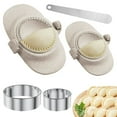 thumbnail image 1 of CNKOO 5Pcs Dumpling Maker  Empanadas Press Mold Set With Ring Cutter and Stuffing Spoon Dumpling Maker Set Professional Kitchen Gadget for Empanada  Pierogi  Pastelitos  Calzone, 1 of 10