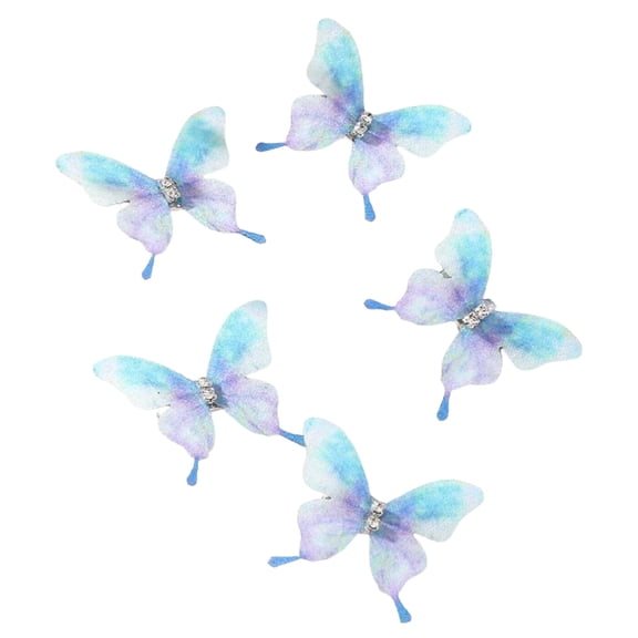 lanema 5PCS Butterfly Hair Clip For Women Girl Comfortable Fabric Barrettes Hair Decors