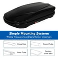 thumbnail image 4 of Telyswee 55"x31"x12" Hard Shell Roof Top Cargo Carrier 12.4 Cu Ft 165 Lbs Capacity Rooftop Storage Box for SUVs, Trucks & Road Trips, 4 of 7