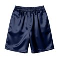 thumbnail image 5 of CHUMUD Women's Satin Silky Shorts Casual Wide-Leg Bermuda Shorts Elastic Waist Buttons Summer Edition with Pockets, 5 of 6