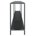 thumbnail image 2 of vidaXL Console Table Black 160x35x75.5 cm Tempered Glass, 2 of 5