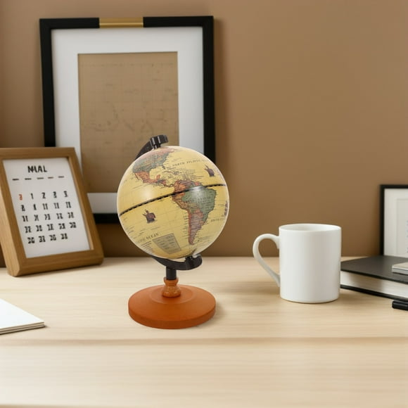 UPGRATOR Rotating Globe Desk Decoration In Multi Colors For Office Desk Friends And Family 1Set