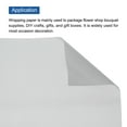 thumbnail image 4 of Unique Bargains Flower Wrapping Fog Paper 22.8x22.8 Inch Waterproof Floral Wrapping Paper Light Gray 20 Pcs, 4 of 7