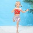 thumbnail image 5 of KAWELL Little Girls Two-Piece Summer Swimwear Role Play Bikini Swim Suit Toddler Tankini Red 3-10 Years, 5 of 7