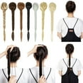 thumbnail image 1 of SAYFUT Fishtail Braid Ponytail 24" Clip in Long Hair Extension Natural Hairpiece Synthetic Hair Piece for Women, 1 of 6