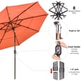 thumbnail image 6 of Yescom 10 Ft 3 Tier Patio Umbrella with Solar Powered LED Crank Tilt Button, 6 of 9